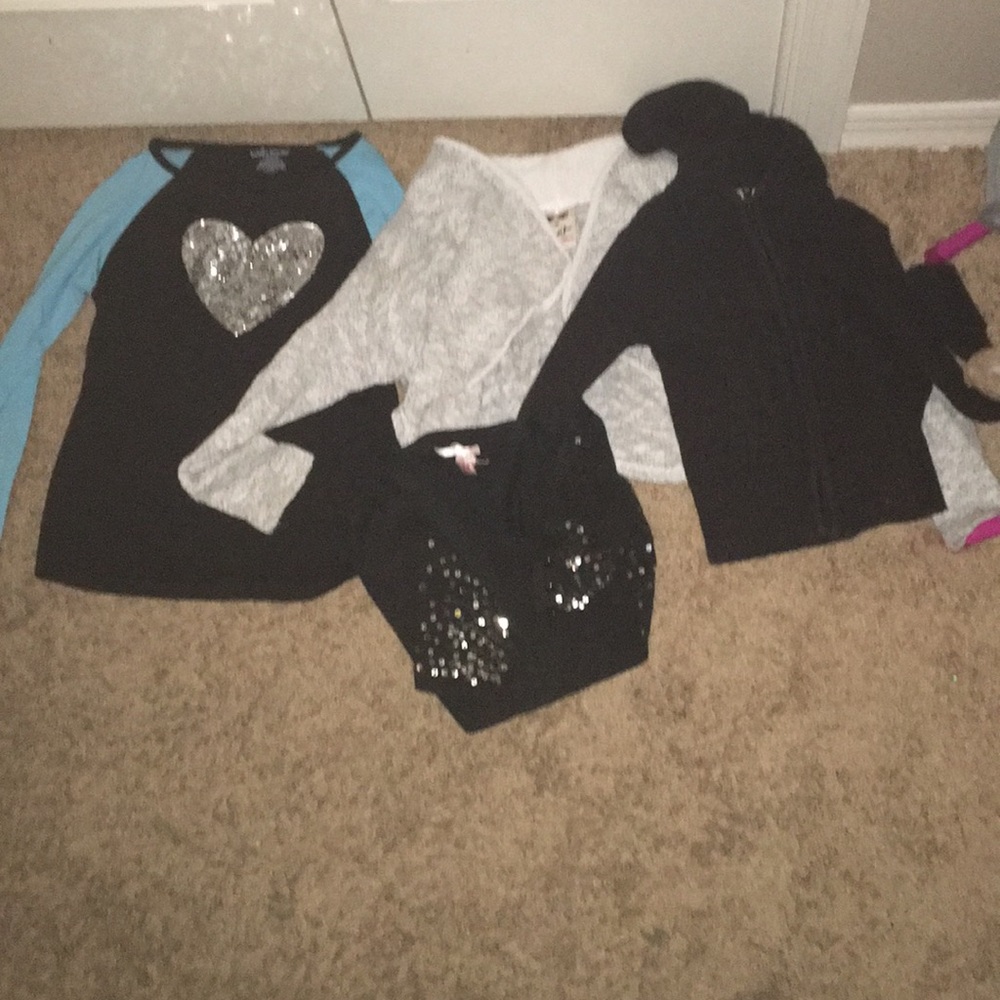 3 jackets and one long sleeve shirt
